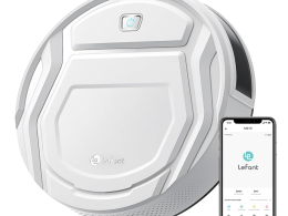Lefant Robot Vacuum Cleaner, Strong Suction, 120 Mins Runtime, Slim, Low Noise, Automatic Self-Charging, Wi-Fi/App/Alexa Control, Ideal for Pet Hair Hard Floor and Daily Cleaning, M210